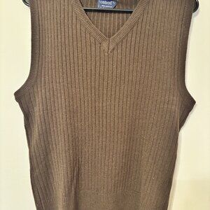 Cabot Brown Knit Sweater Vest - Cozy Y2K Preppy Vibes